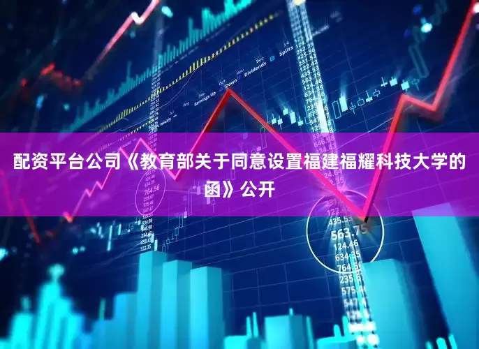 配资平台公司《教育部关于同意设置福建福耀科技大学的函》公开